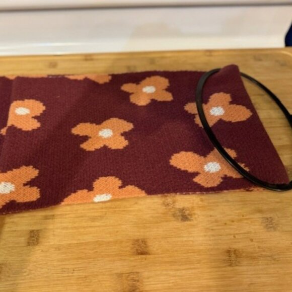 Retro Boho Colorblock Floral Knit Scarf - Picture 12 of 16